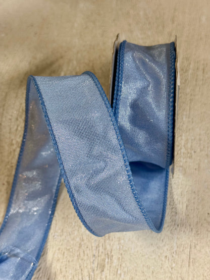 1.5 Inch By 10 Yard Light Blue Glimmer Taffeta Ribbon