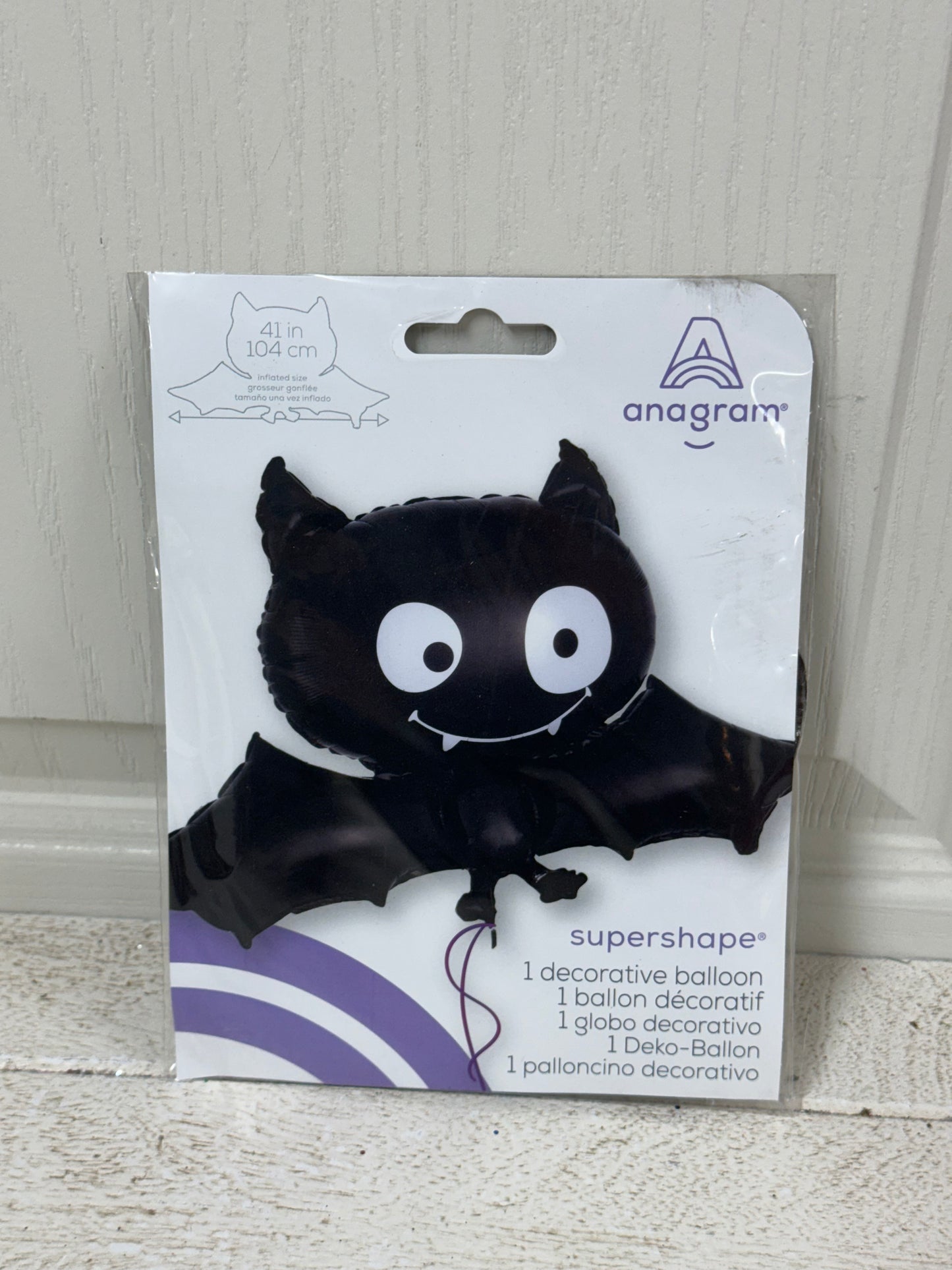 Supershape Black Bat Balloon