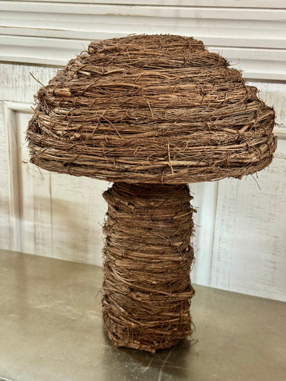 16 Inch Brown Grapevine Twig Mushroom