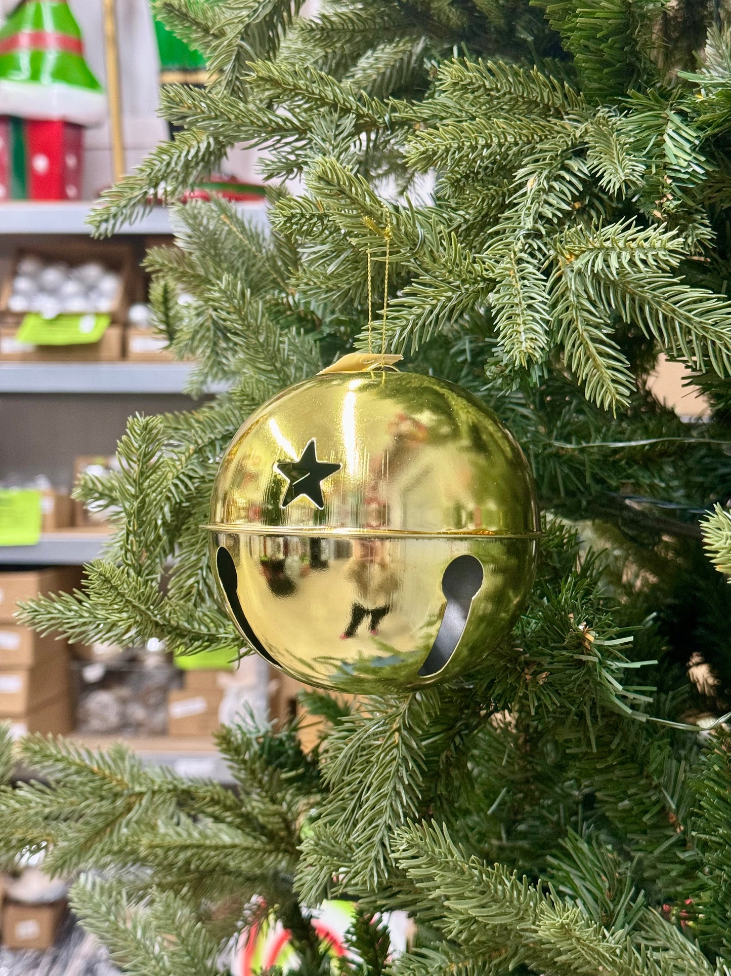 5 Inch Gold Jingle Bell Ornament