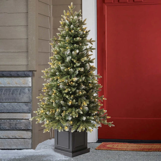 4.5ft. Pre-Lit Aspen Radiant Micro LED Artificial Potted Tree