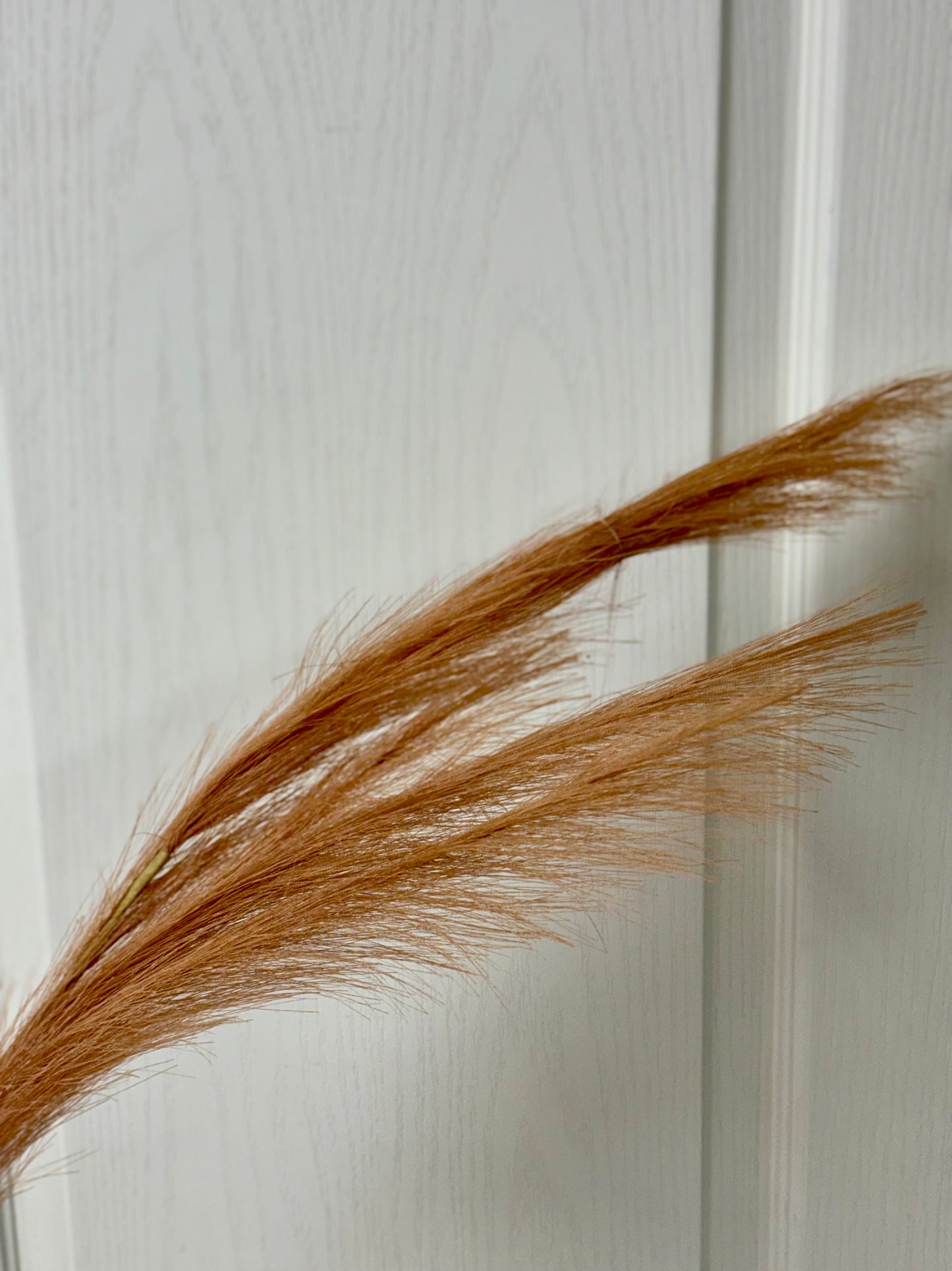 32.75 Inch Wheat Fabric Plume Grass Spray