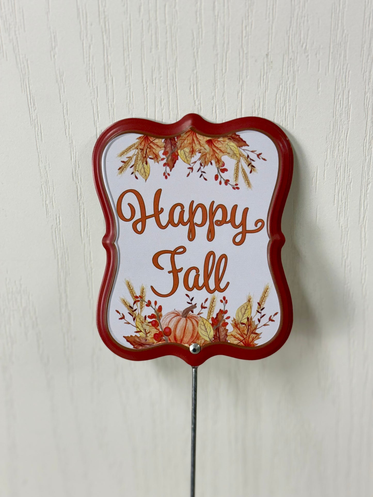 16 Inch Embossed Fall Sign Pick