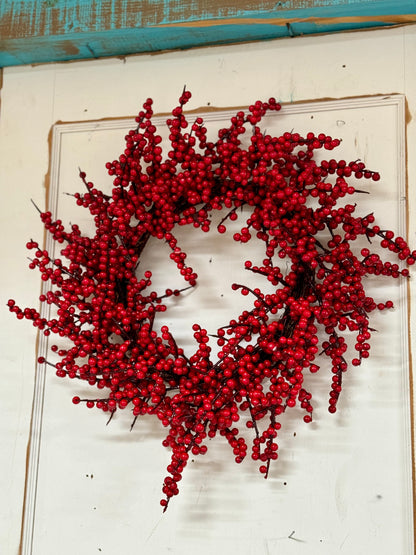 24 Inch Mini Berry Twig Wreath