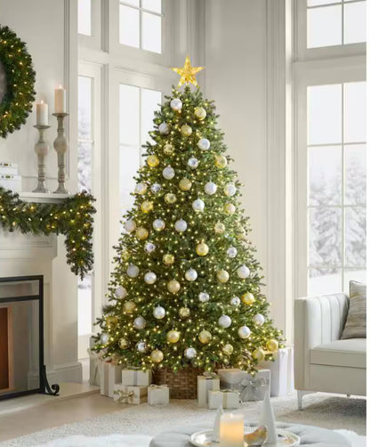 Home Decorators Collection 7.5 Foot Elegant Twinkling Grand Fir LED Pre-Lit Artificial Christmas Tree with Timer Open Box