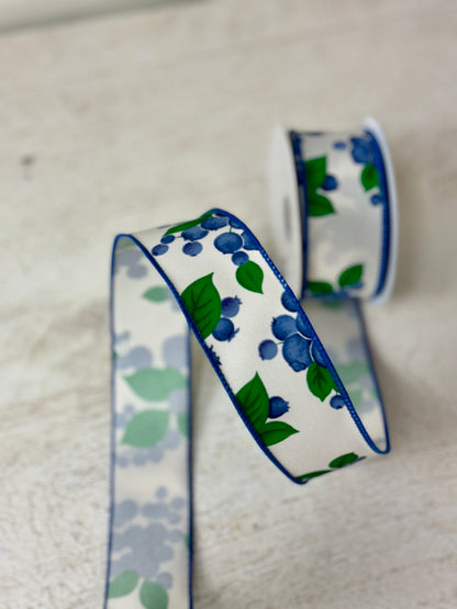 1.5 Inch By 10 Yard Blueberries Ribbon