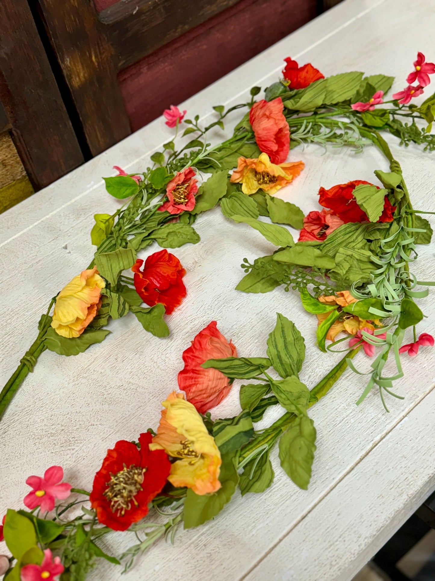 5 Foot Poppy Floral Garland