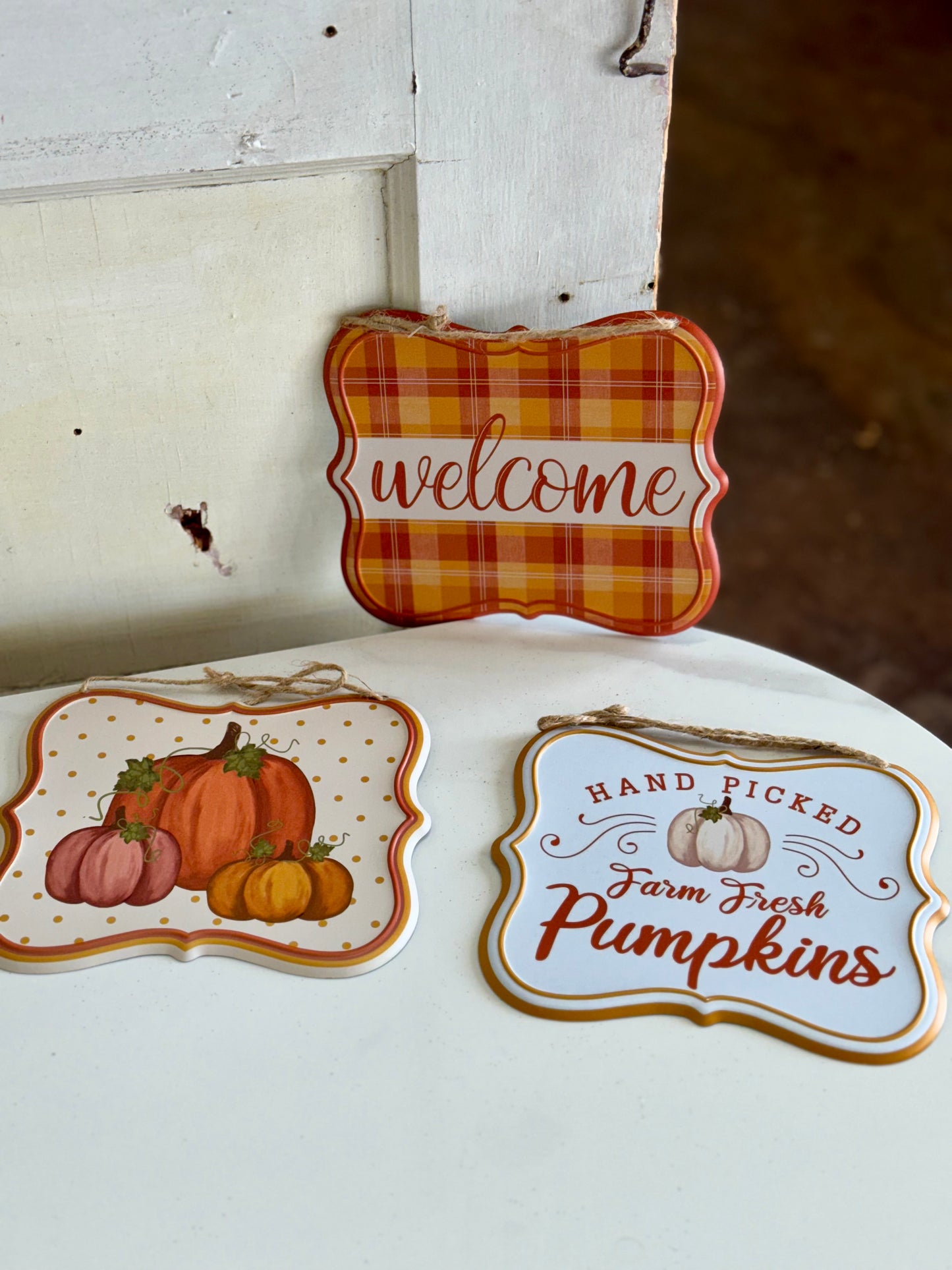 Farm Fresh Pumpkins Metal Signs Three Styles