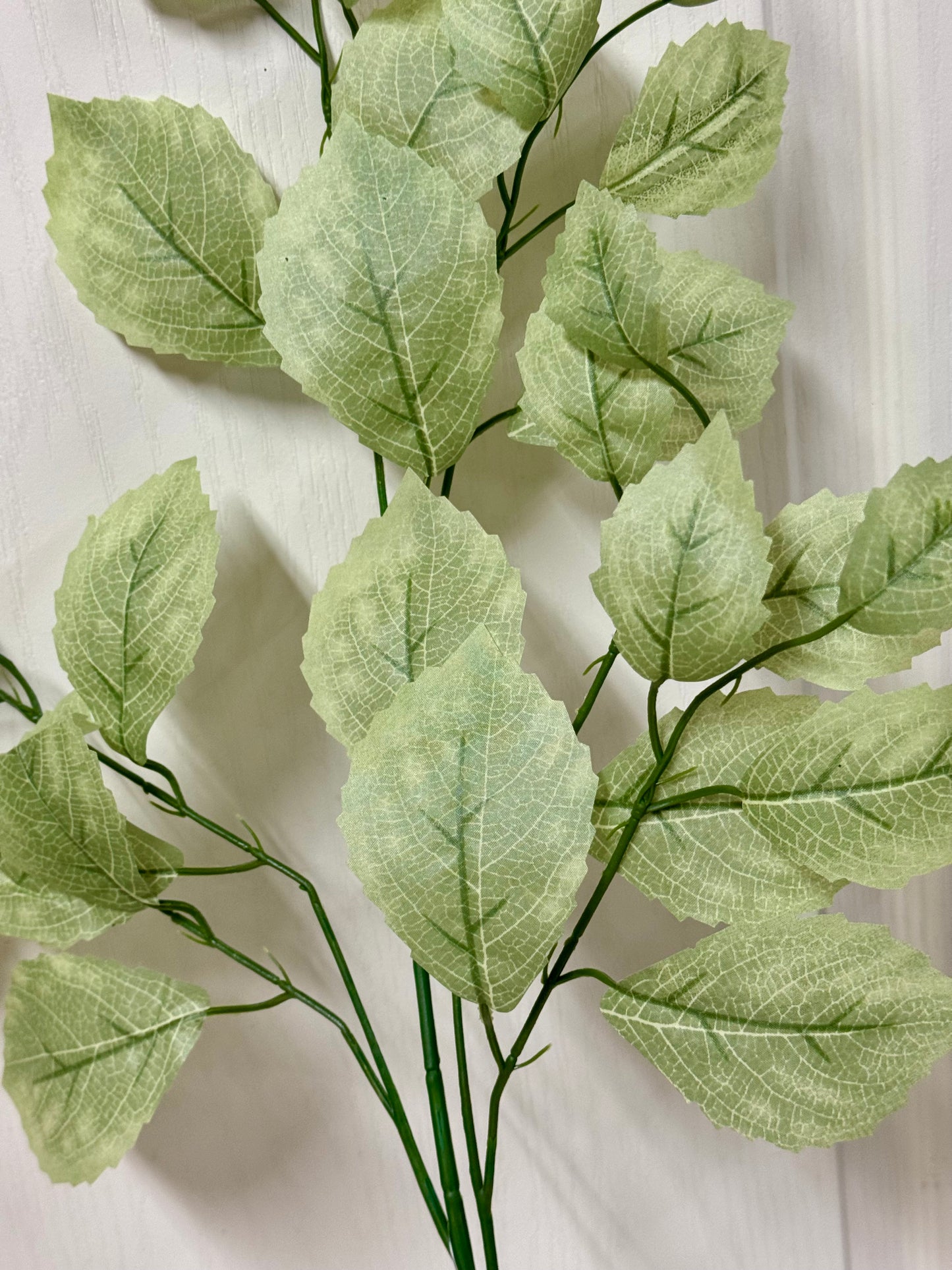 28 Inch Sage Green Rose Leaf Spray