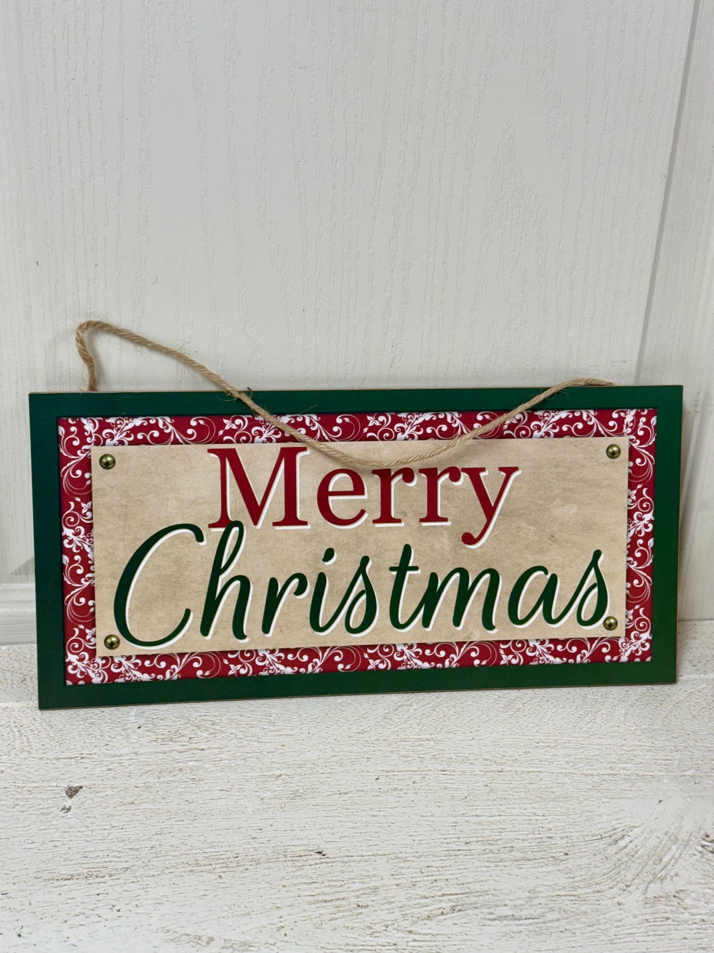 12.5 Inch Merry Christmas Wooden Sign