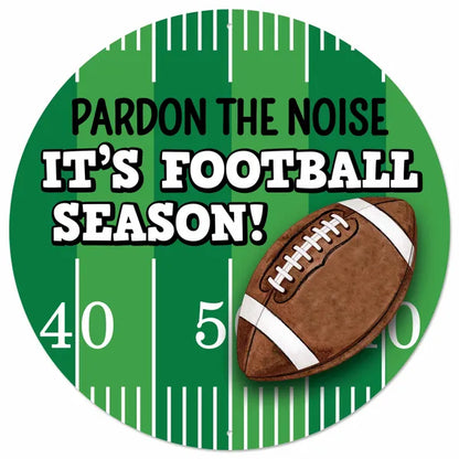 12 Inch Pardon The Noise Metal Football Sign