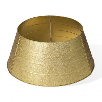 Glitzhome 25.75 Gold Metal Glitter Tree Collar