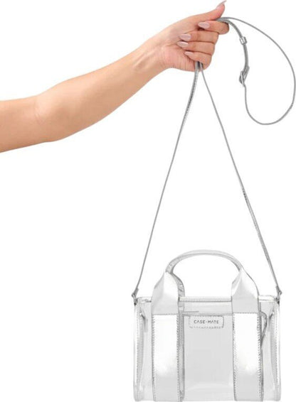 Case Mate Jelly Stadium Bag Silver Chrome And Clear