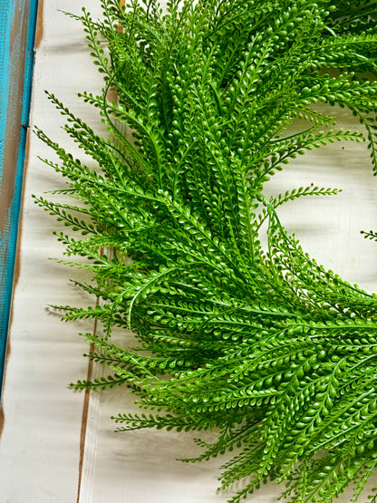 22 Inch Green Bead Grass Wreath