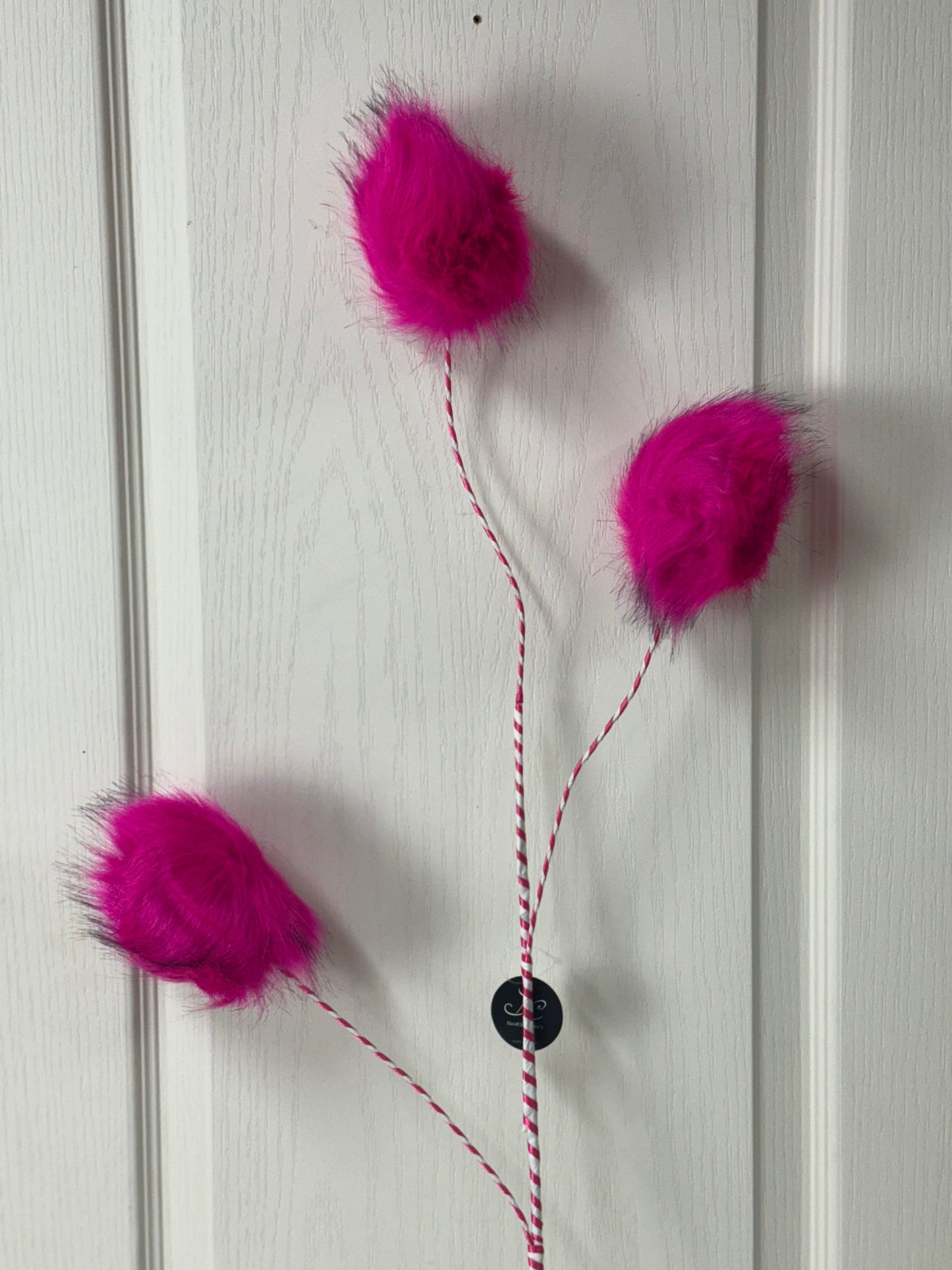 36 Inch Hot Pink Fuzzy Ball Spray