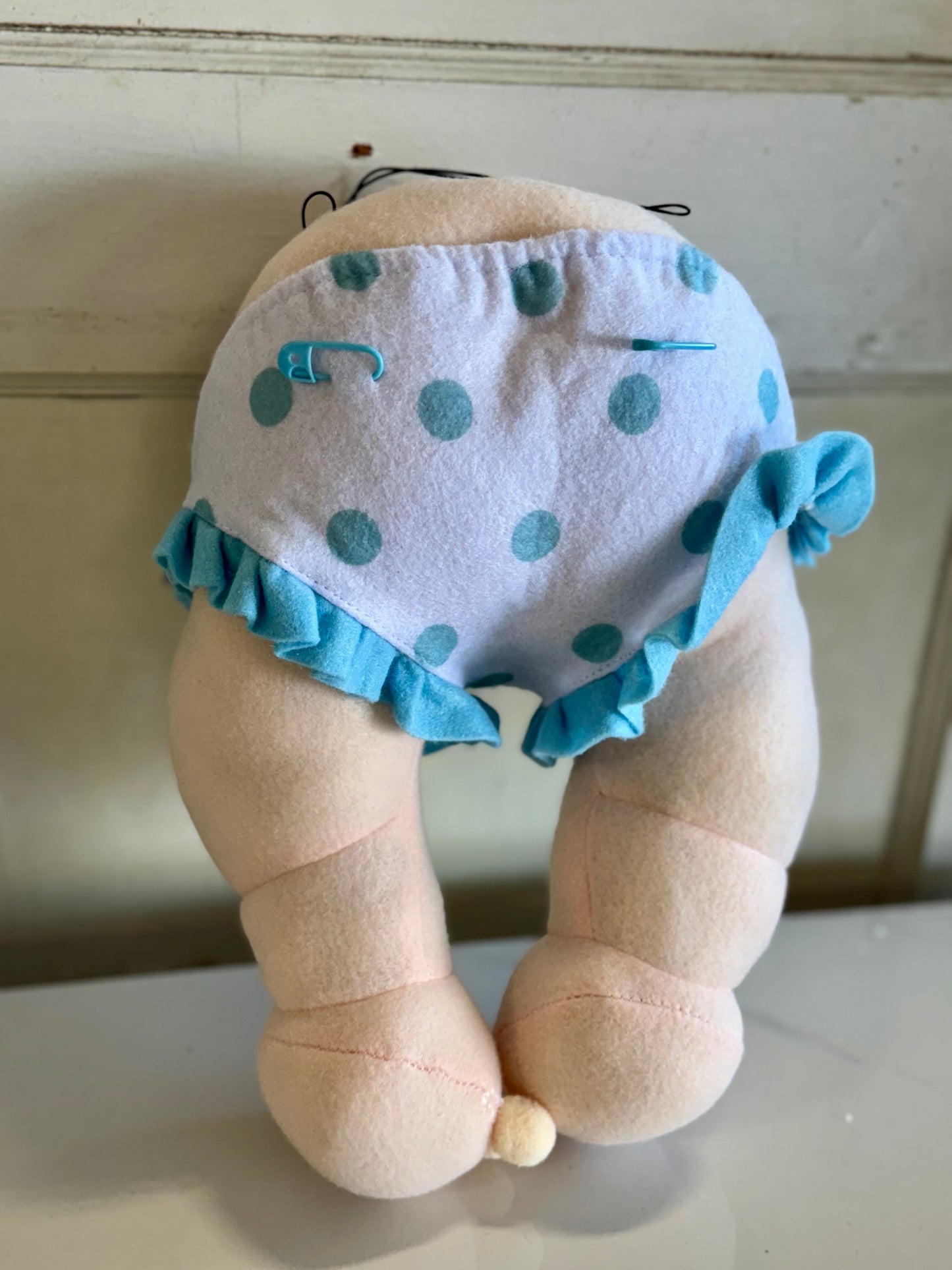Baby Bottom Blue Polka Dot Wreath Kit Boy