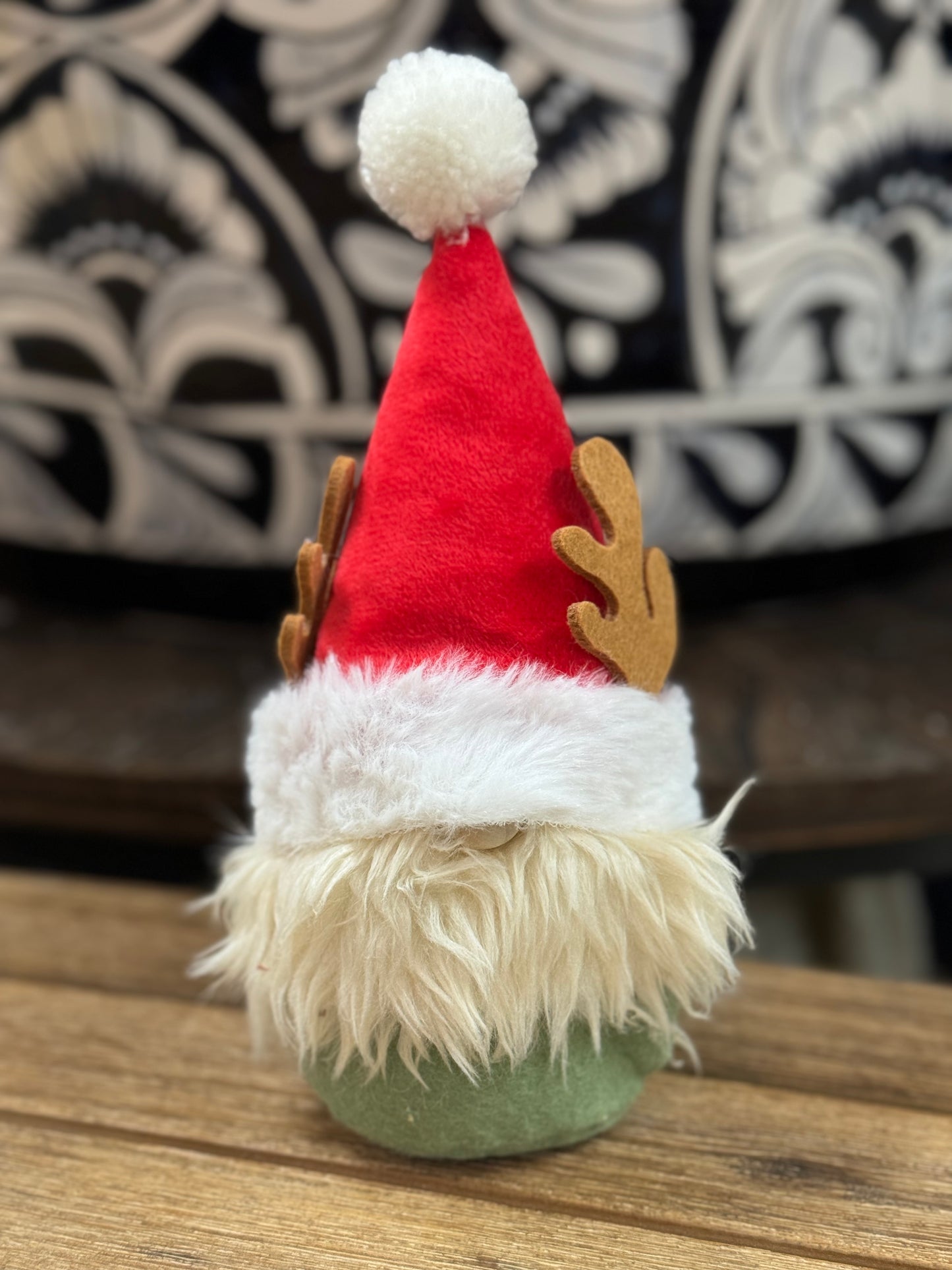 9 Inch Deer Antler Christmas Standing Gnome