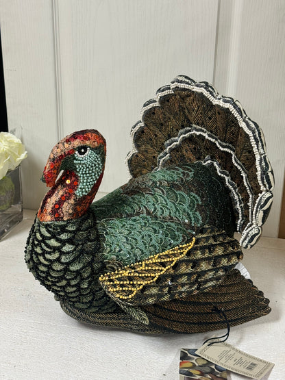 John Derian Company Embellished Turkey Pillow