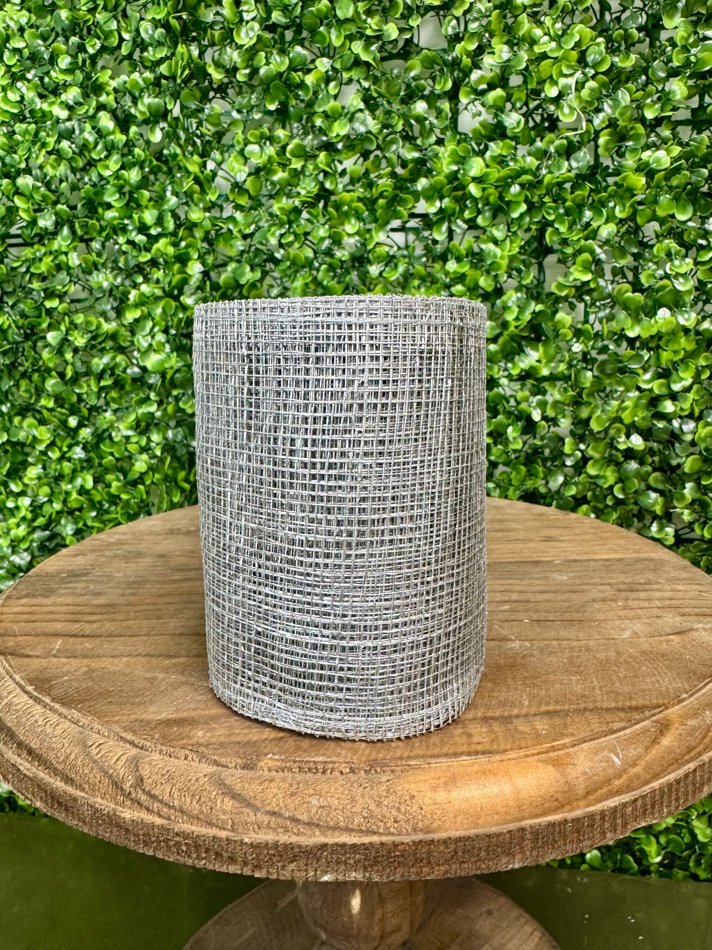 4 Inch By 10 Yards Silver Designer Netting