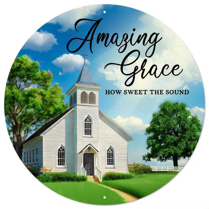 12 Inch Amazing Grace Church Sign