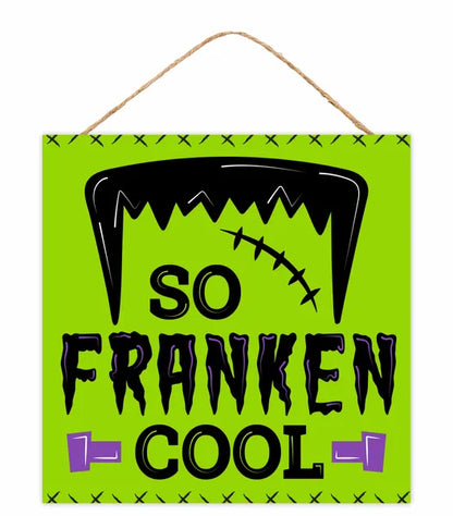 10 Inch So Franken Cool Square Wood Sign