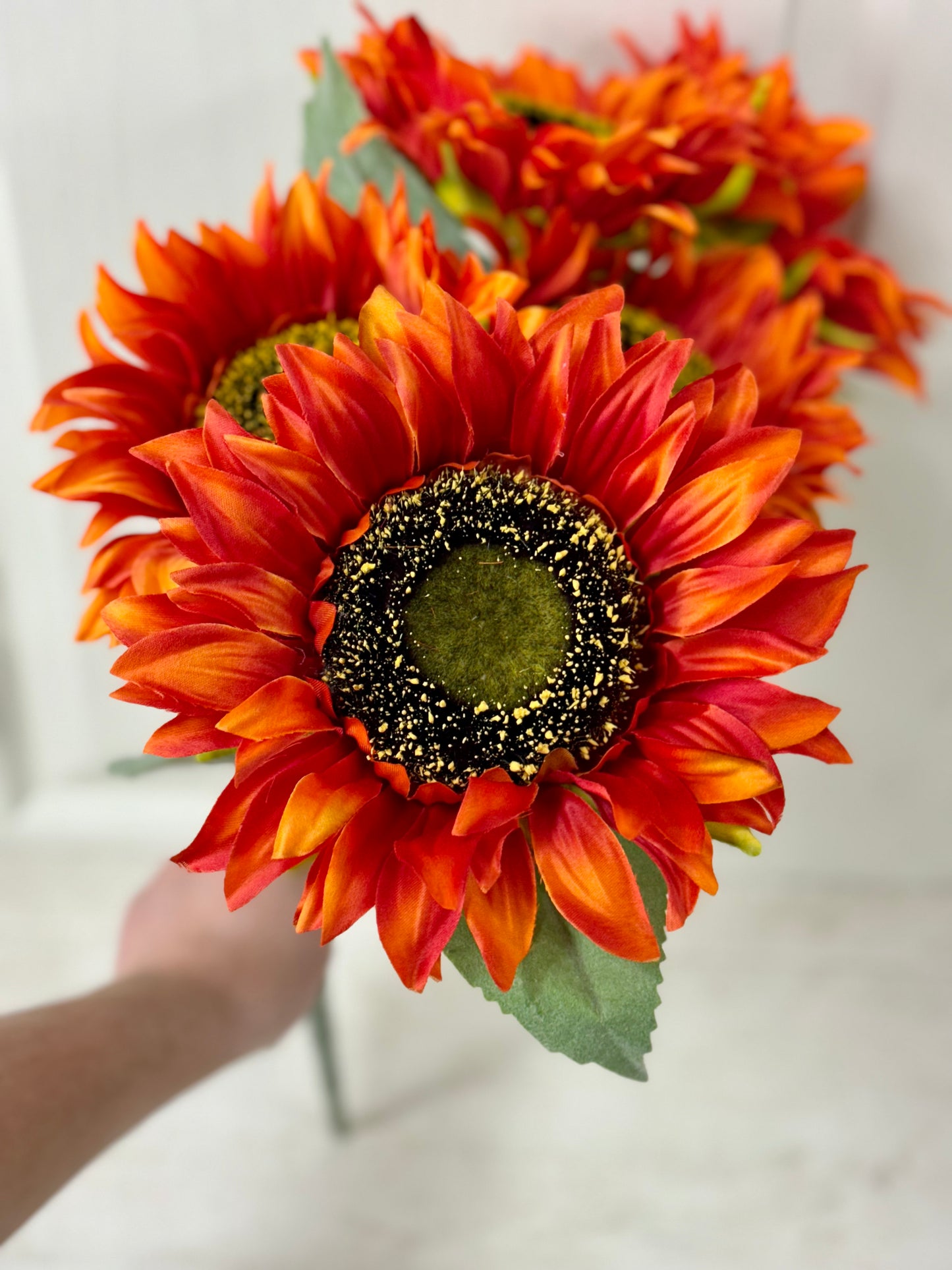 20 Inch Rust Sunflower Floral Bush