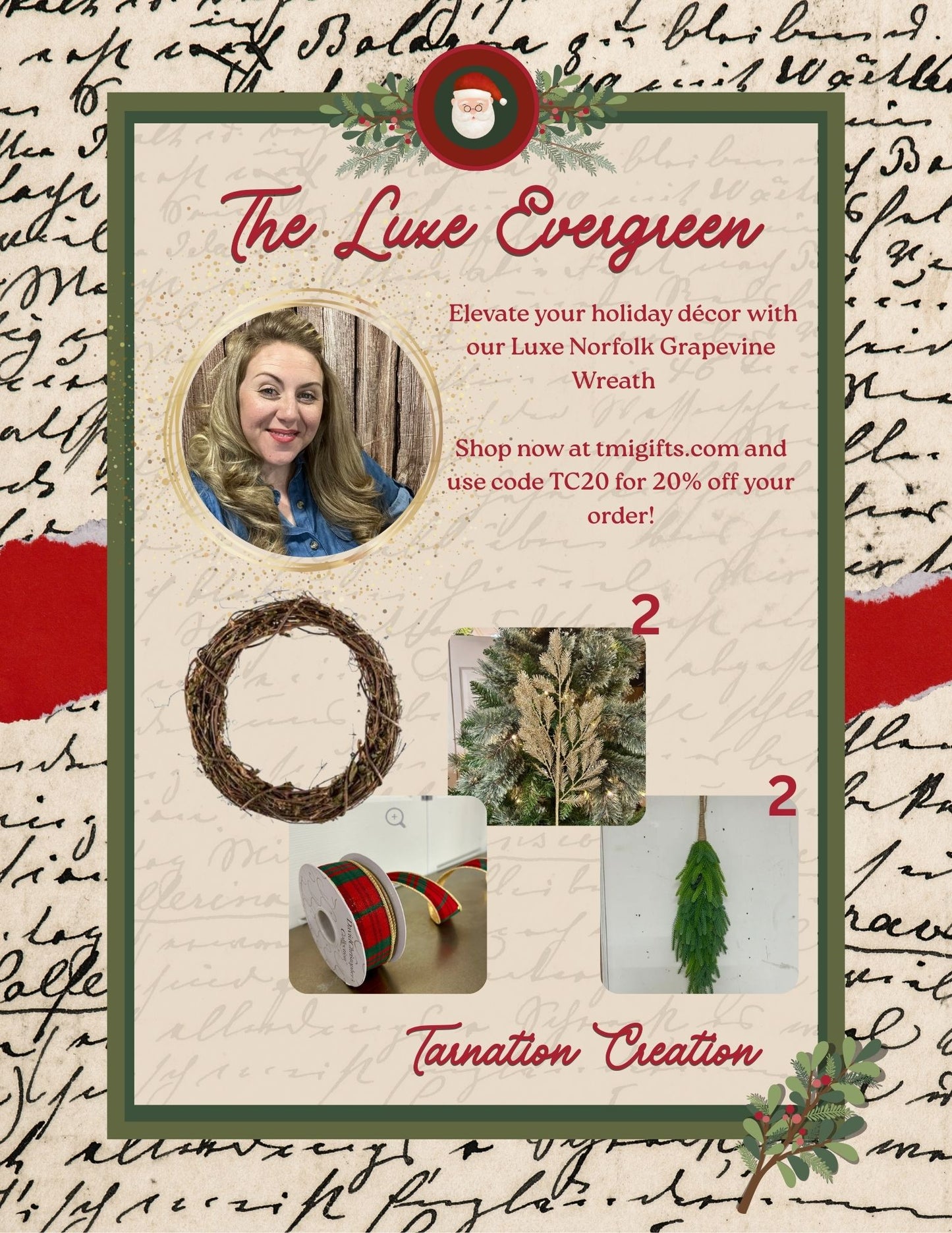 The Luxe Evergreen Wreath Kit By Tarnation Creations