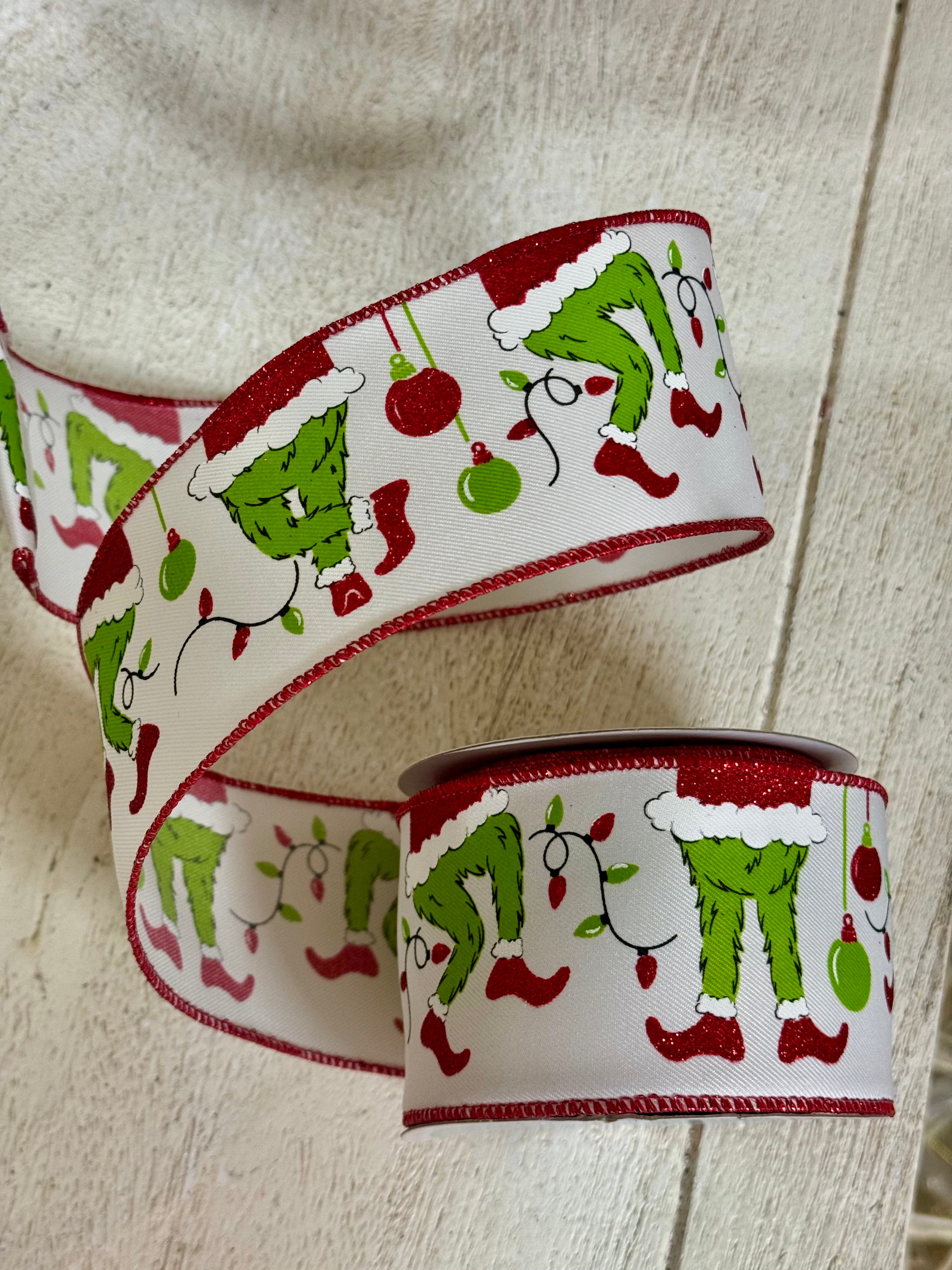 2.5 Inch By 10 Yard Red And Green Furry Elf Legs Ribbon – TMIGifts