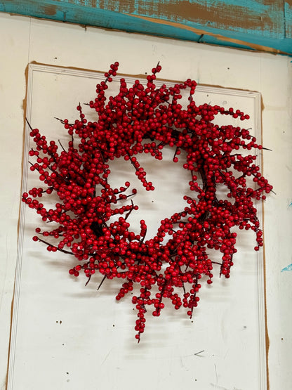 24 Inch Mini Berry Twig Wreath