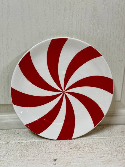 8.8 Inch Peppermint Ceramic Plate