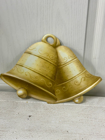 12 Inch Gold Metal Bells Sign
