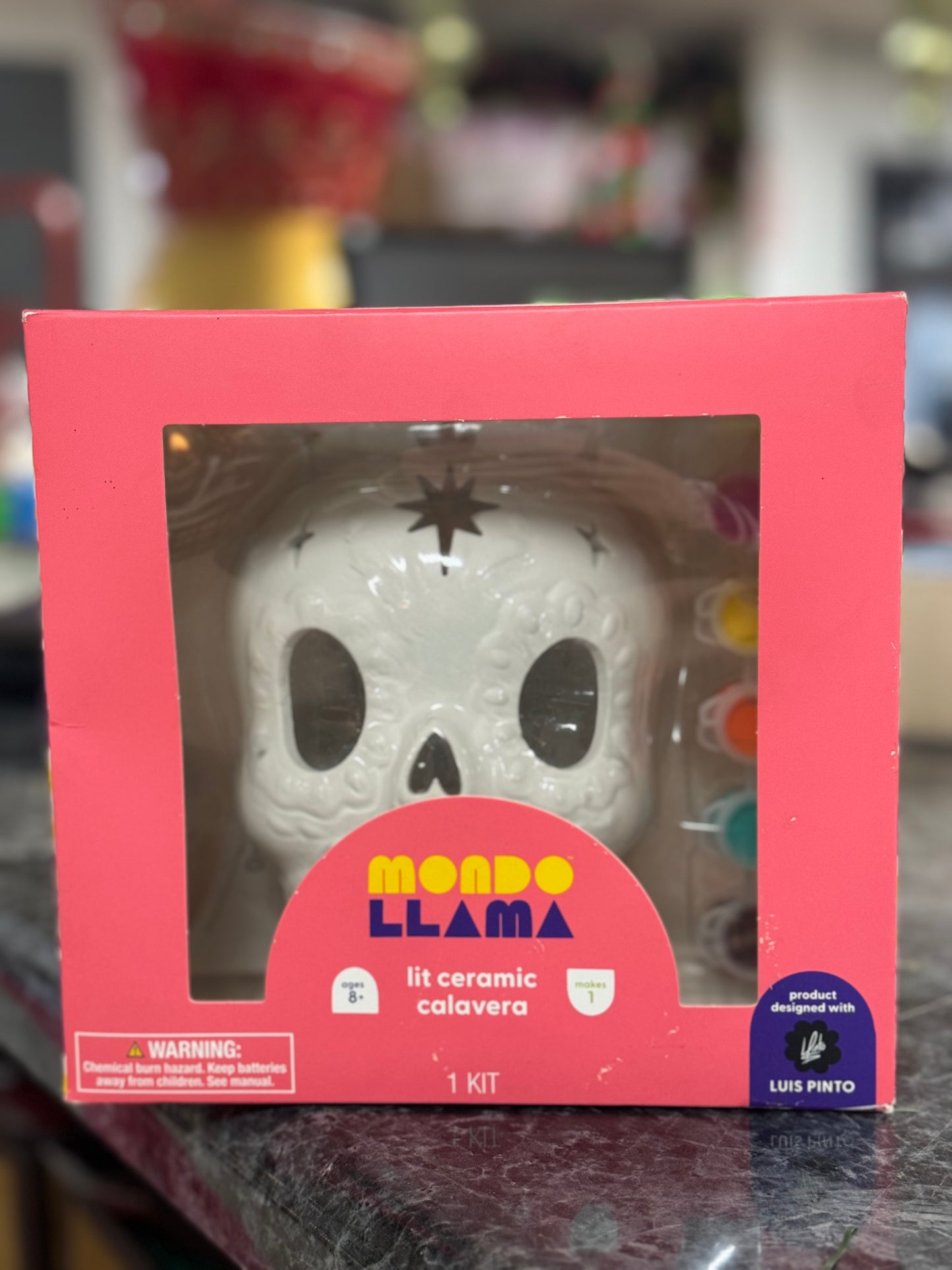 Mondo Llama Paint Your Own Skull Kit With Stars On The Head