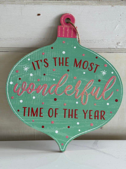It's The Most Wonderful Time Of The Year Wooden Sign