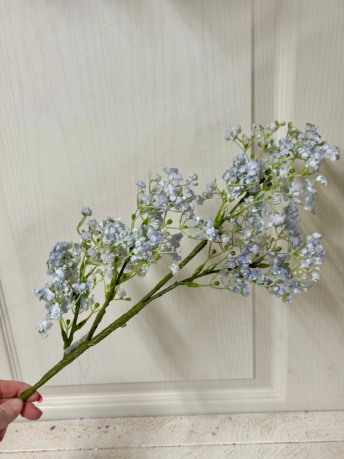 24 Inch Blue Baby's Breath Spray