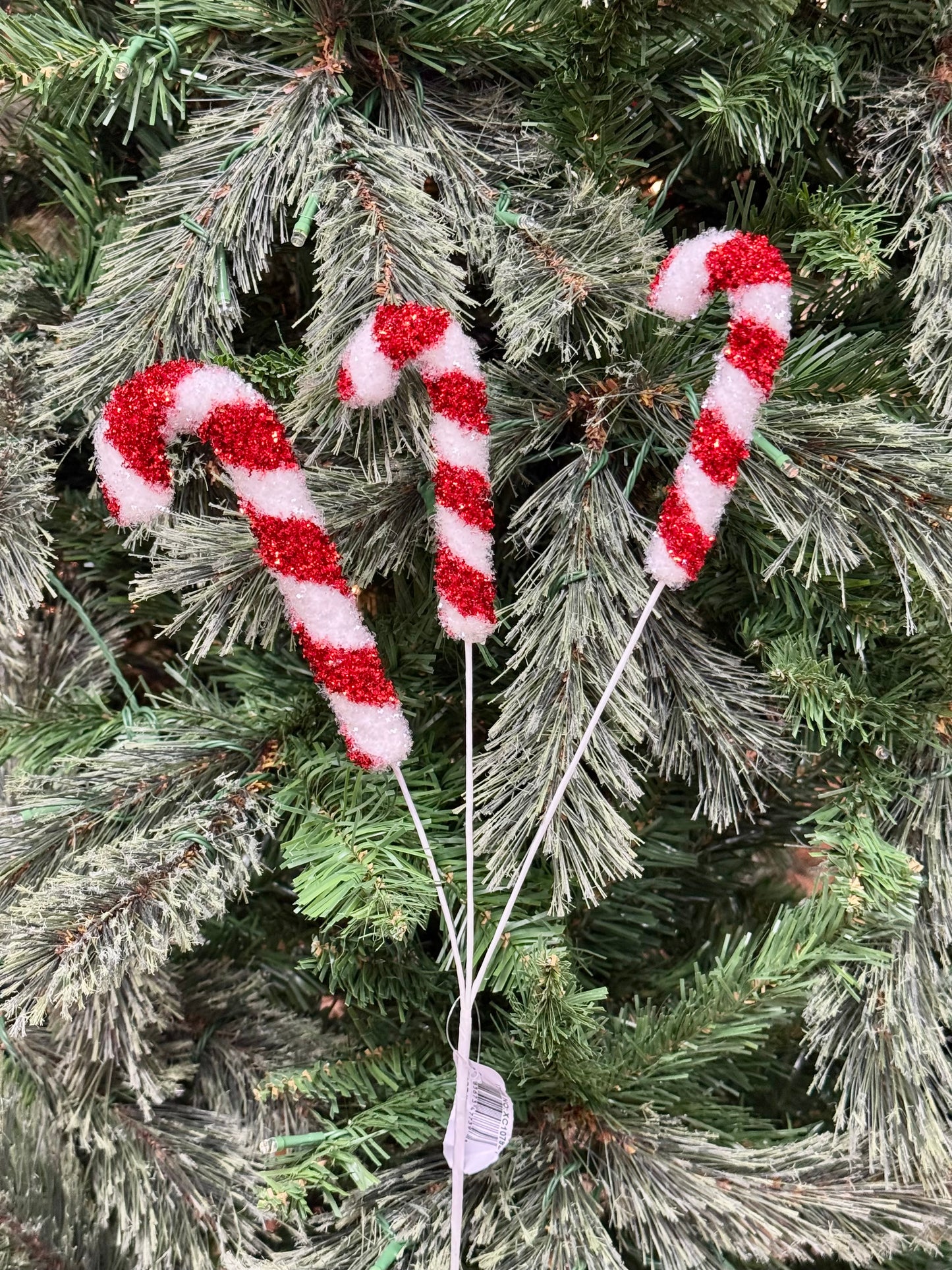 17 Inch Red And White Candy Cane Spray