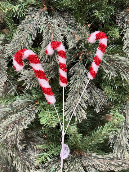 17 Inch Red And White Candy Cane Spray