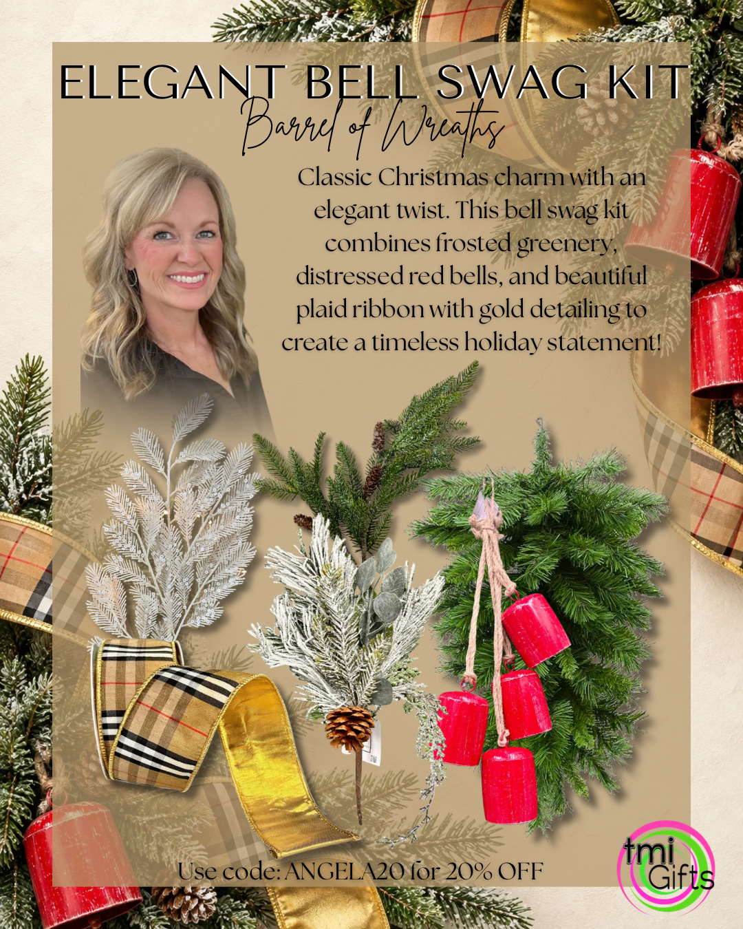 Elegant Bell Swag Kit By Barrel Of Wreaths