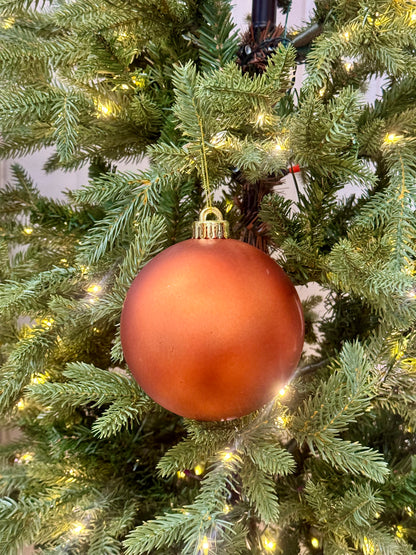5 Inch Matte Chestnut Smooth Ornament Ball