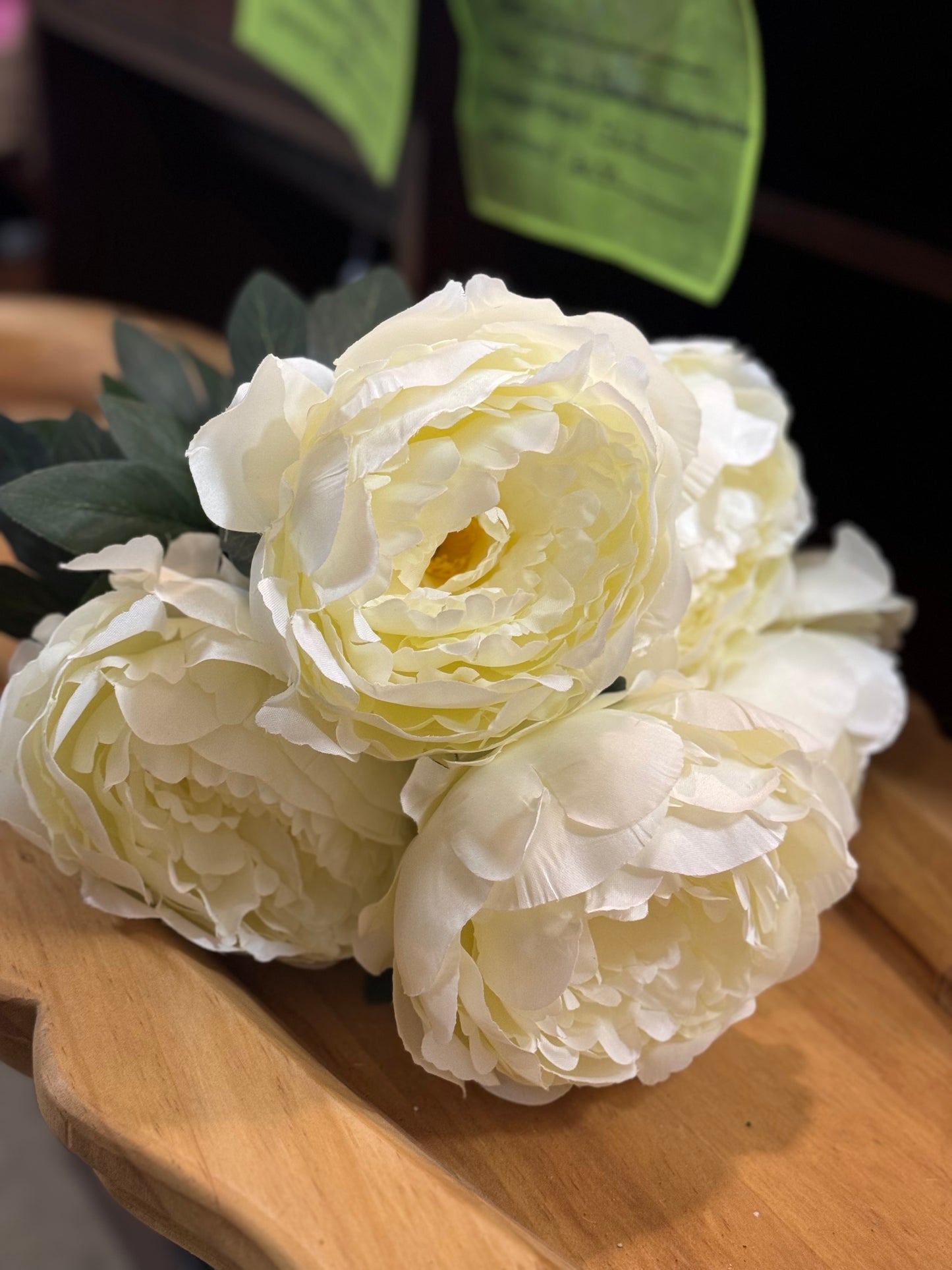 20 Inch Peony Cream Bush