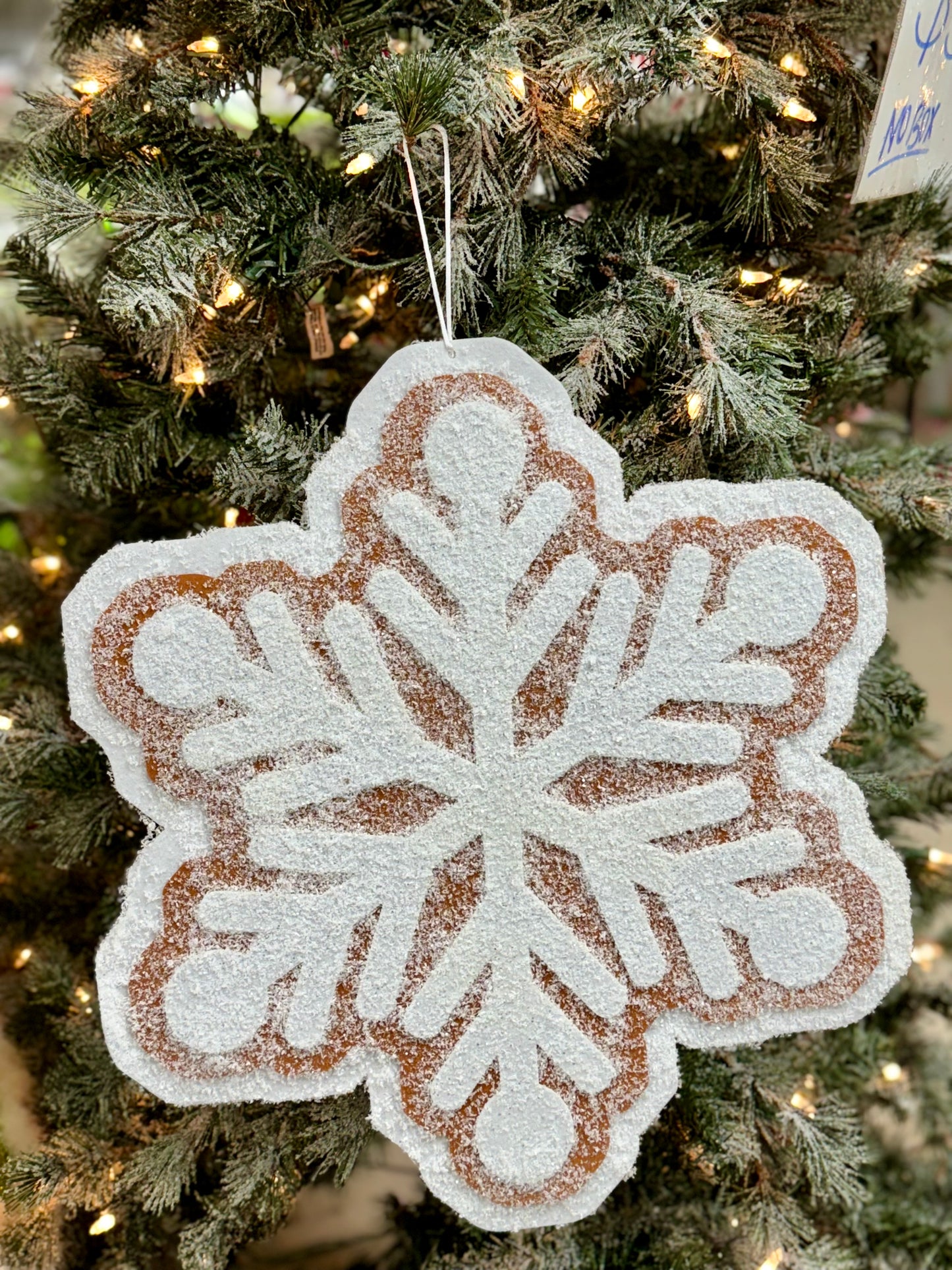 16.5 Inch Giant Gingerbread Snowflake Cooking Hanging Ornament