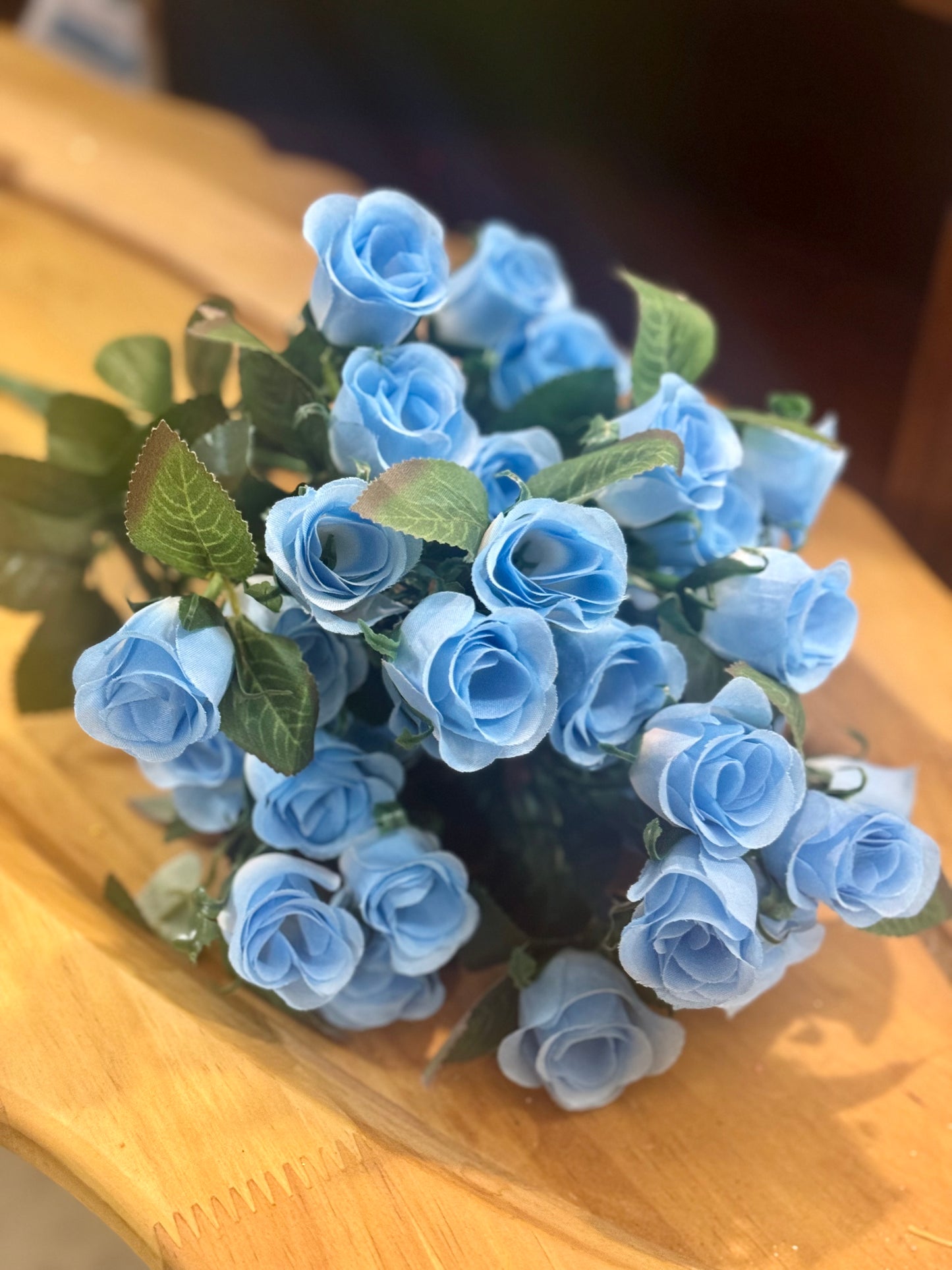 19 Inch Blue Rose Bud Bush