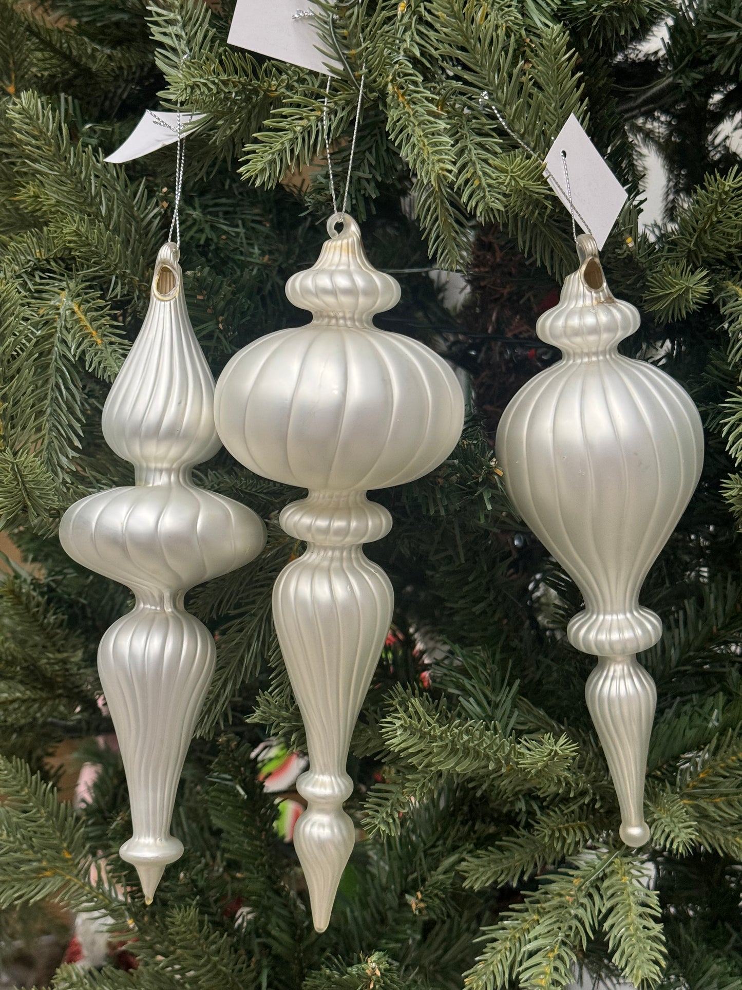 9.5"-10" Matte Silver Glass Finials Three Styles