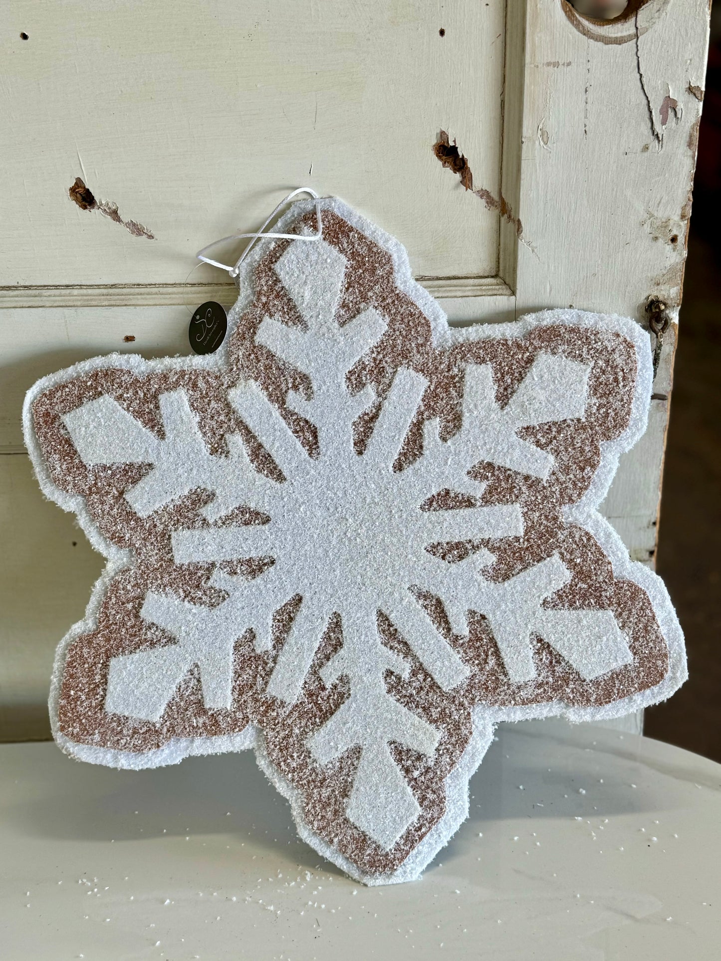 16.5 Inch Giant Gingerbread Snowflake Cooking Hanging Ornament