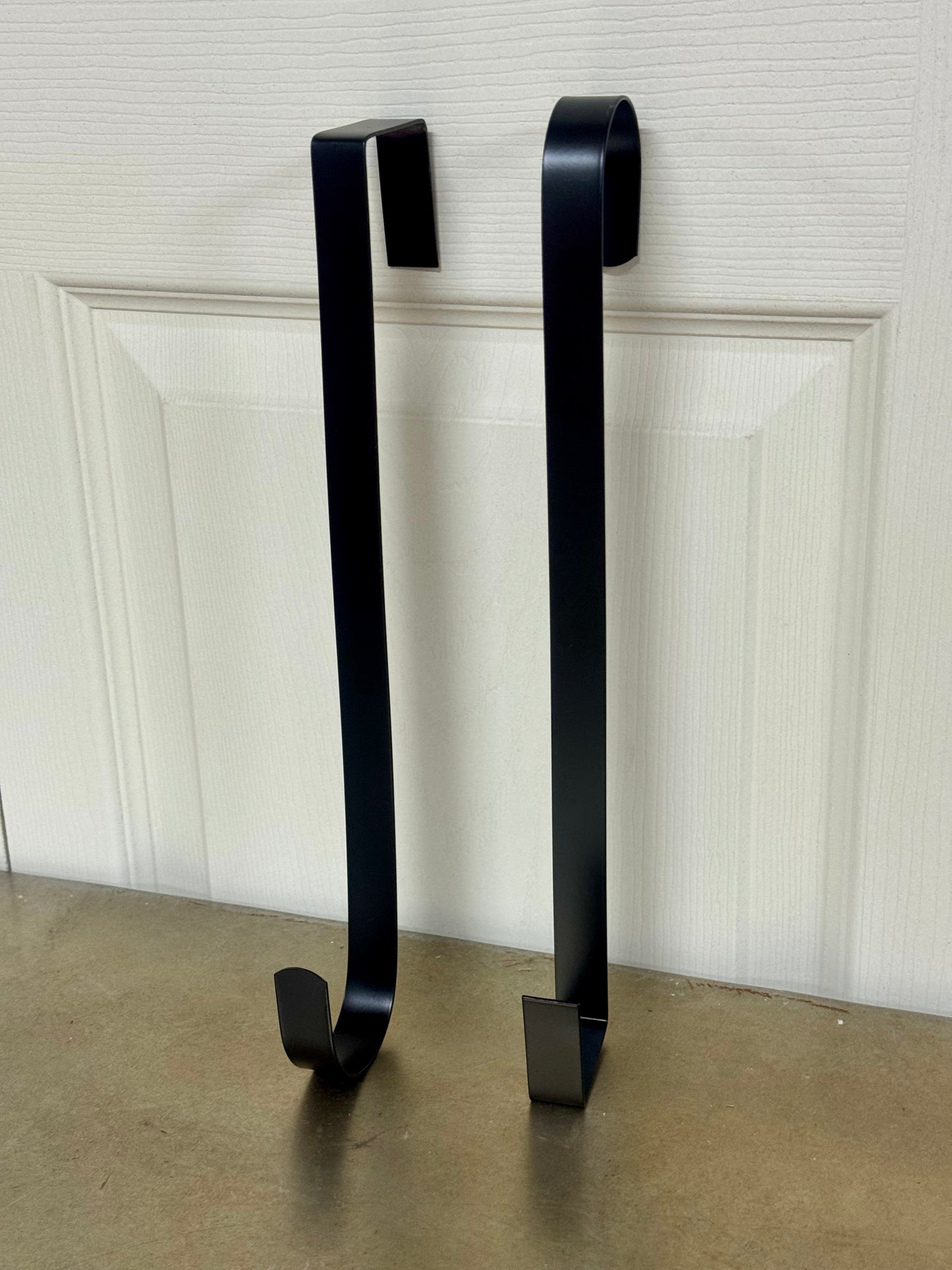 12 Inch Black Wreath Door Hangers Two Pack