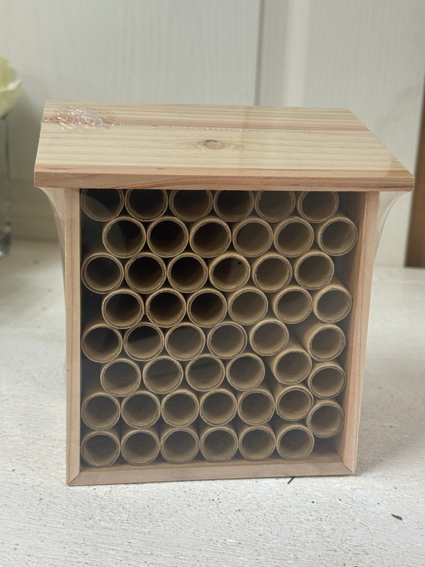 Wood Slant Roof Bee And Bug Hotel