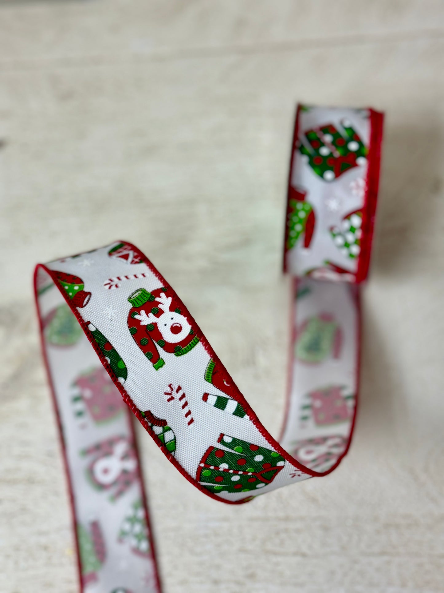 1.5 Inch By 10 Yard Ugly Christmas Sweaters Ribbon