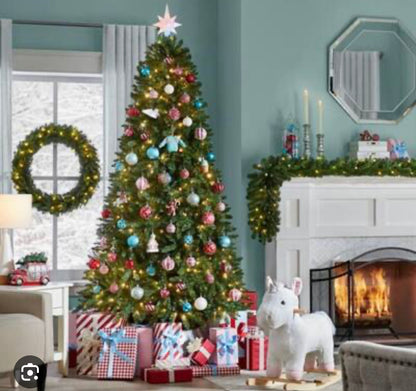 Home Accents Holiday 7.ft Revdale Pine LED Pre-Lit Tree Open Box
