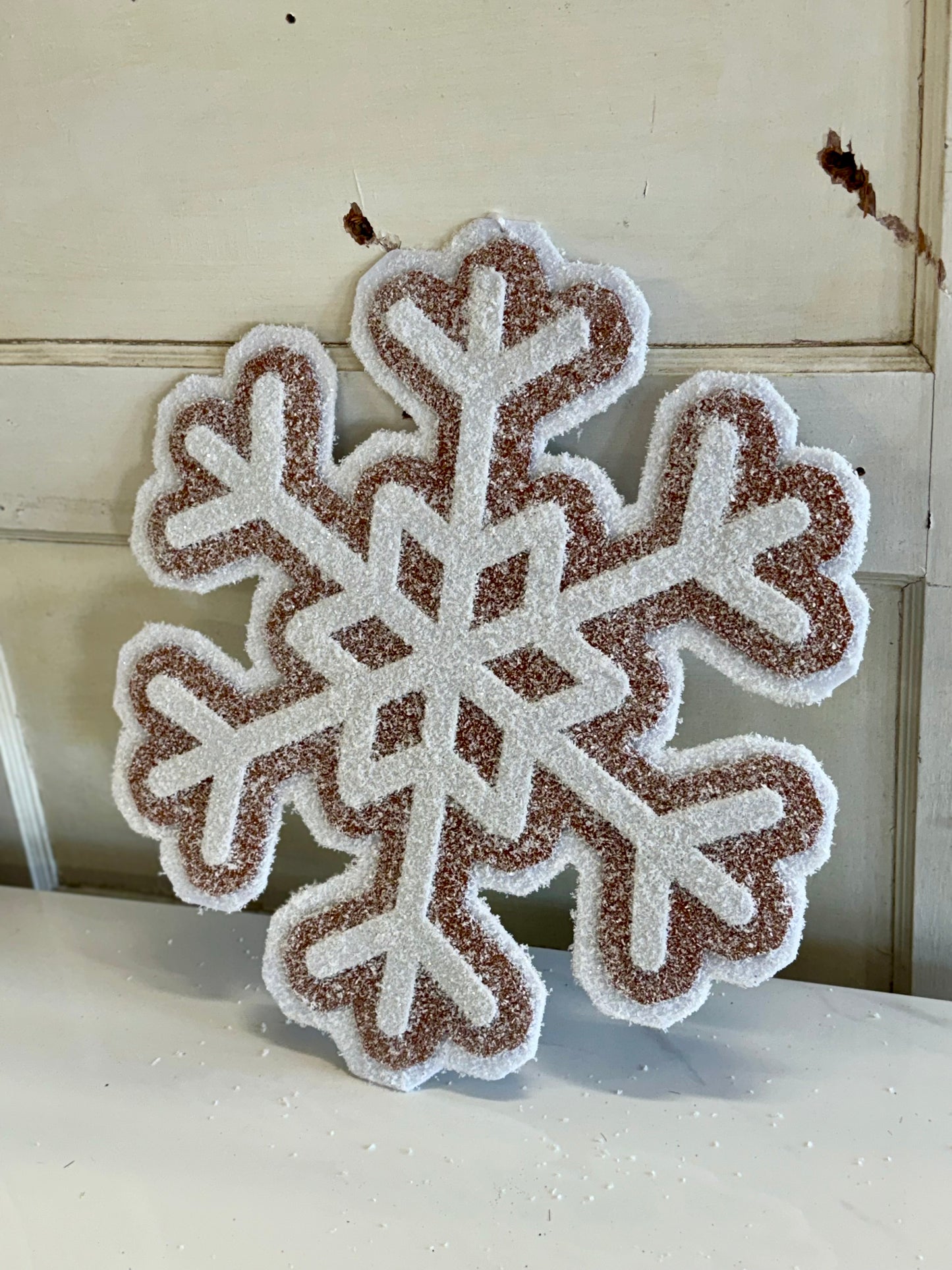 16.5 Inch Giant Gingerbread Snowflake Cooking Hanging Ornament