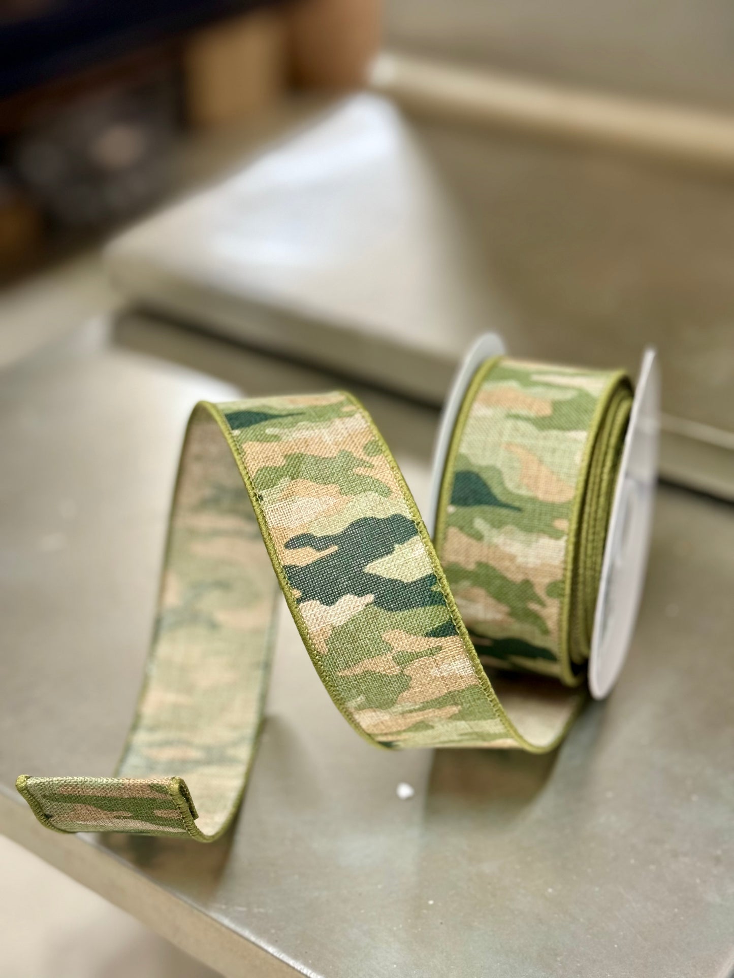 1.5 Inch By 10 Yard Camouflage Ribbon