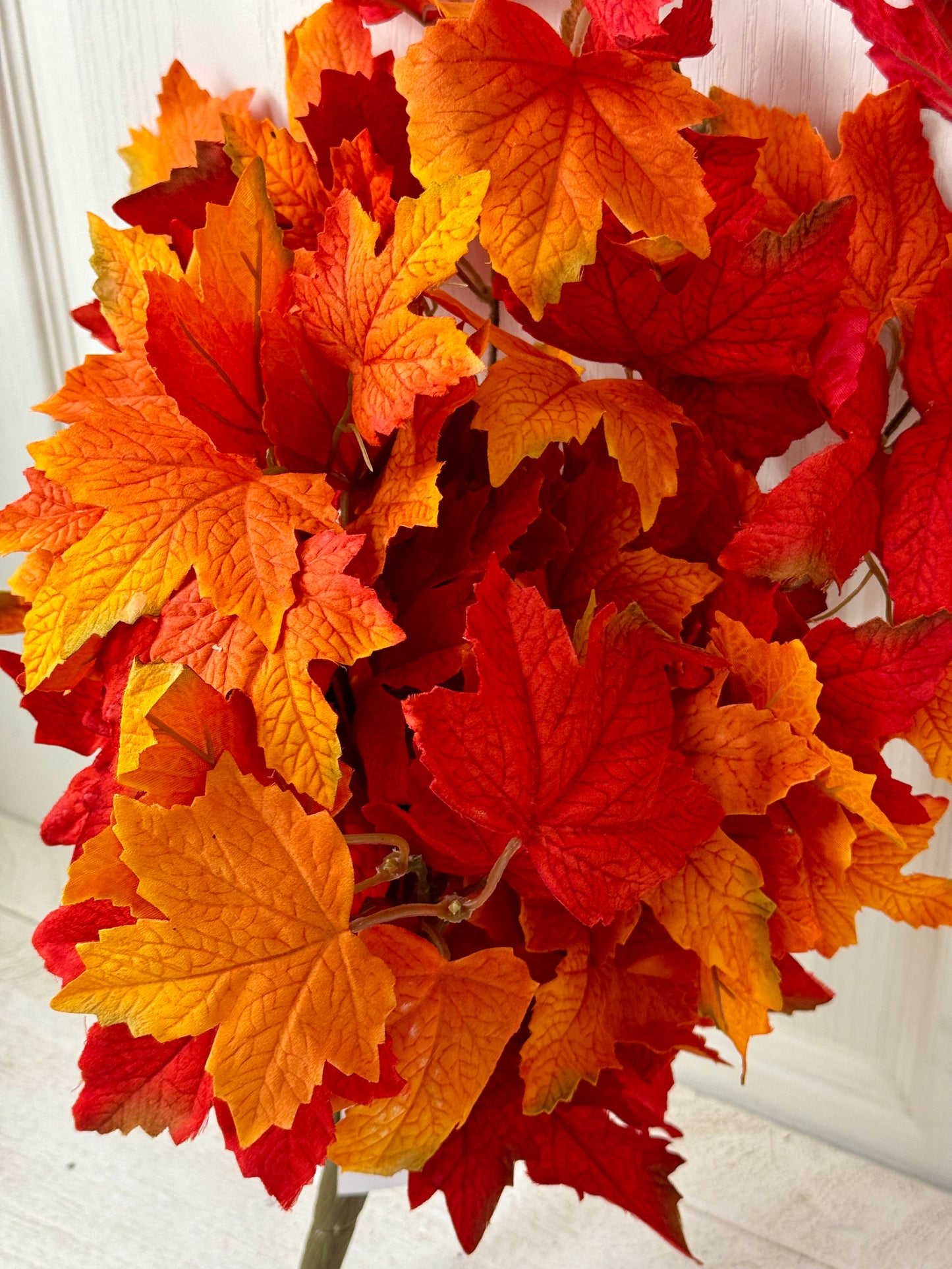 20 Inch Orange And Red Maple Leaf HG Floral Bush